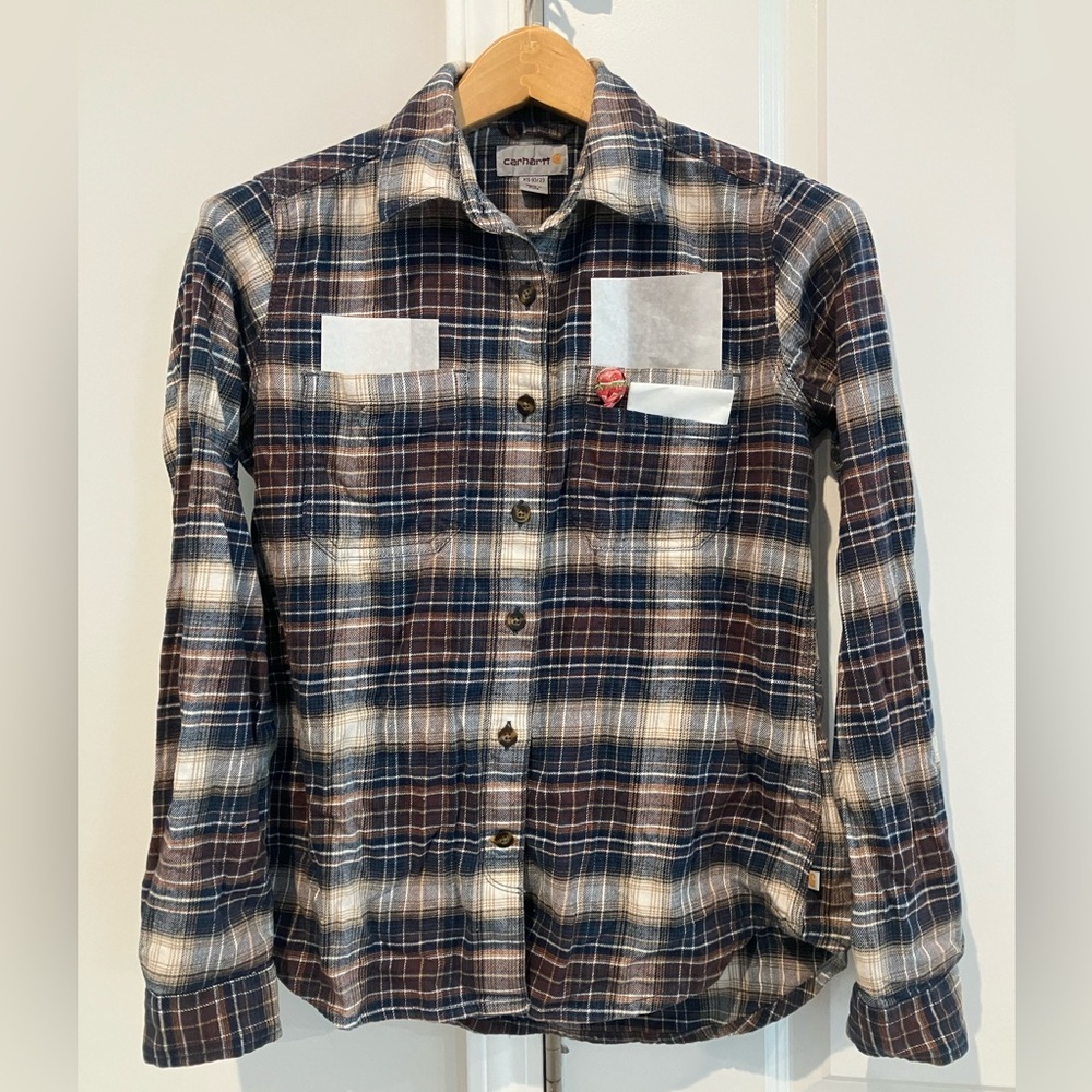 Carhartt plaid flannel shirt size 0/2